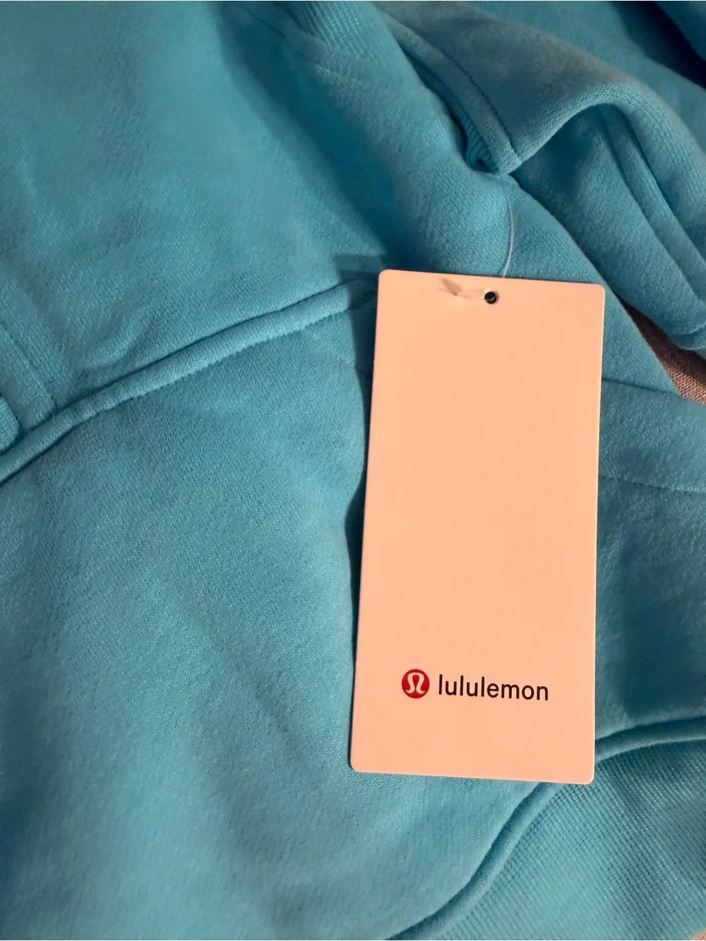 NWT Lululemon 1/2 Zip Scuba Oversized Hoodie - Electric Turquoise - XS/S - Rare!